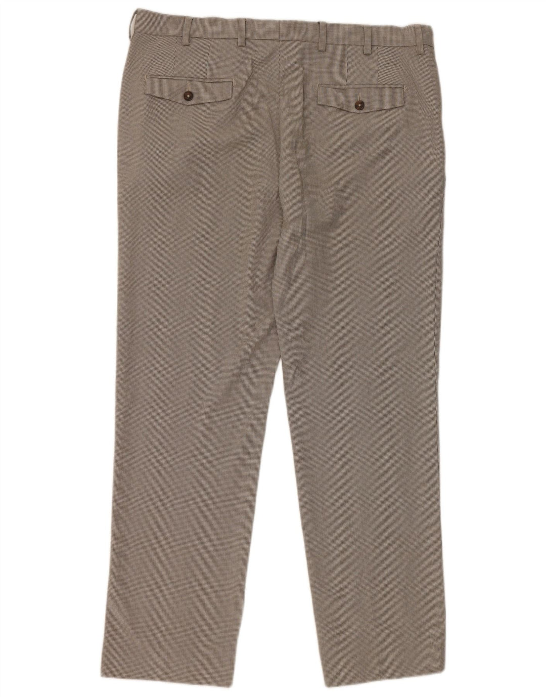 Pantaloni da abito dritti da uomo Marks & Spencer W38 L31 pied de poule grigi