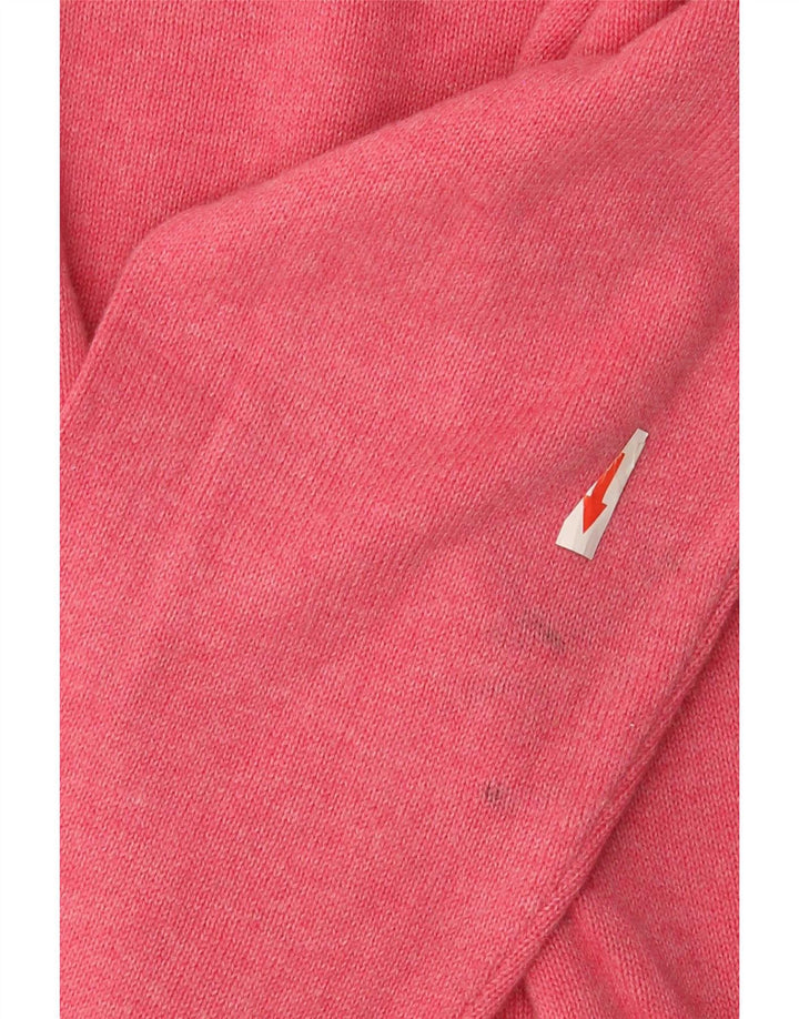 Maglione da uomo con scollo a V Marks & Spencer in cotone rosa medio