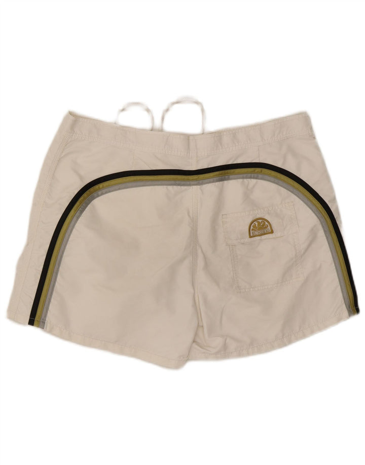 Pantaloncini da bagno da uomo Sundek grandi bianchi