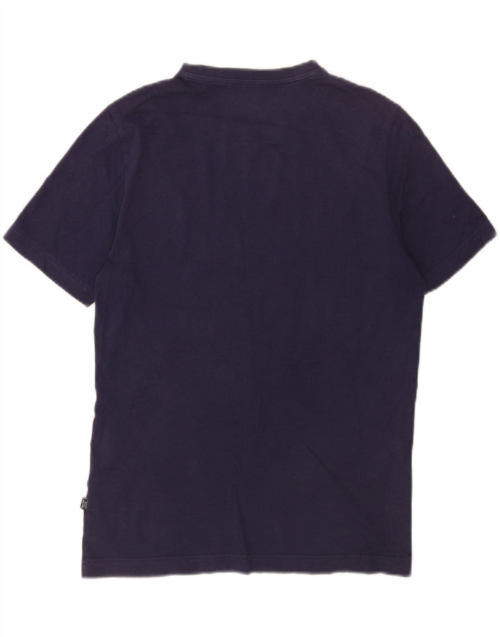 T-shirt grafica da uomo Puma Top Small in cotone blu navy