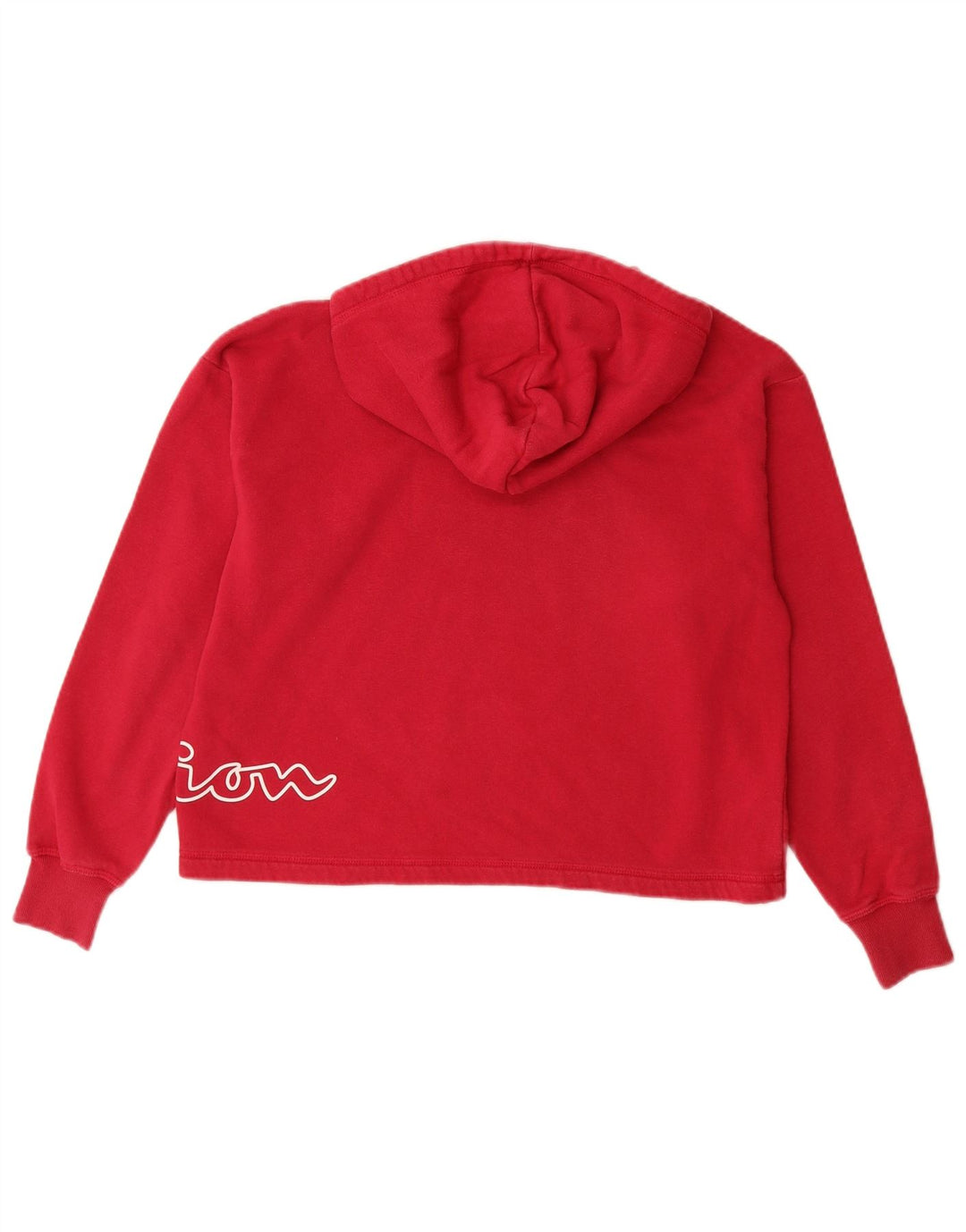 Maglione con cappuccio grafico oversize da donna Champion UK 10 piccolo rosso
