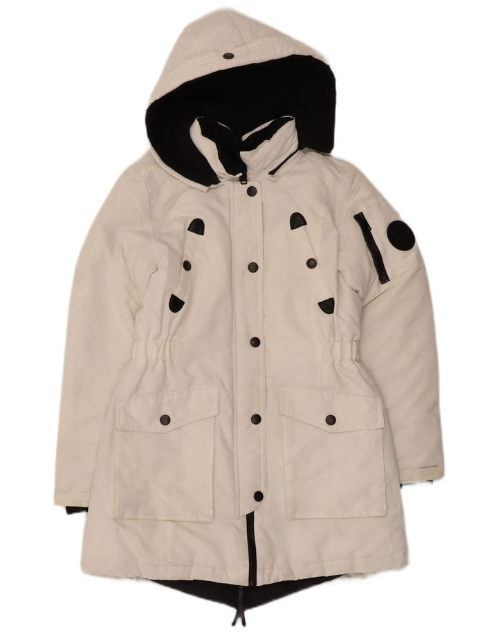 Giacca Parka da donna con cappuccio Diesel UK 10 Small Poliestere bianco