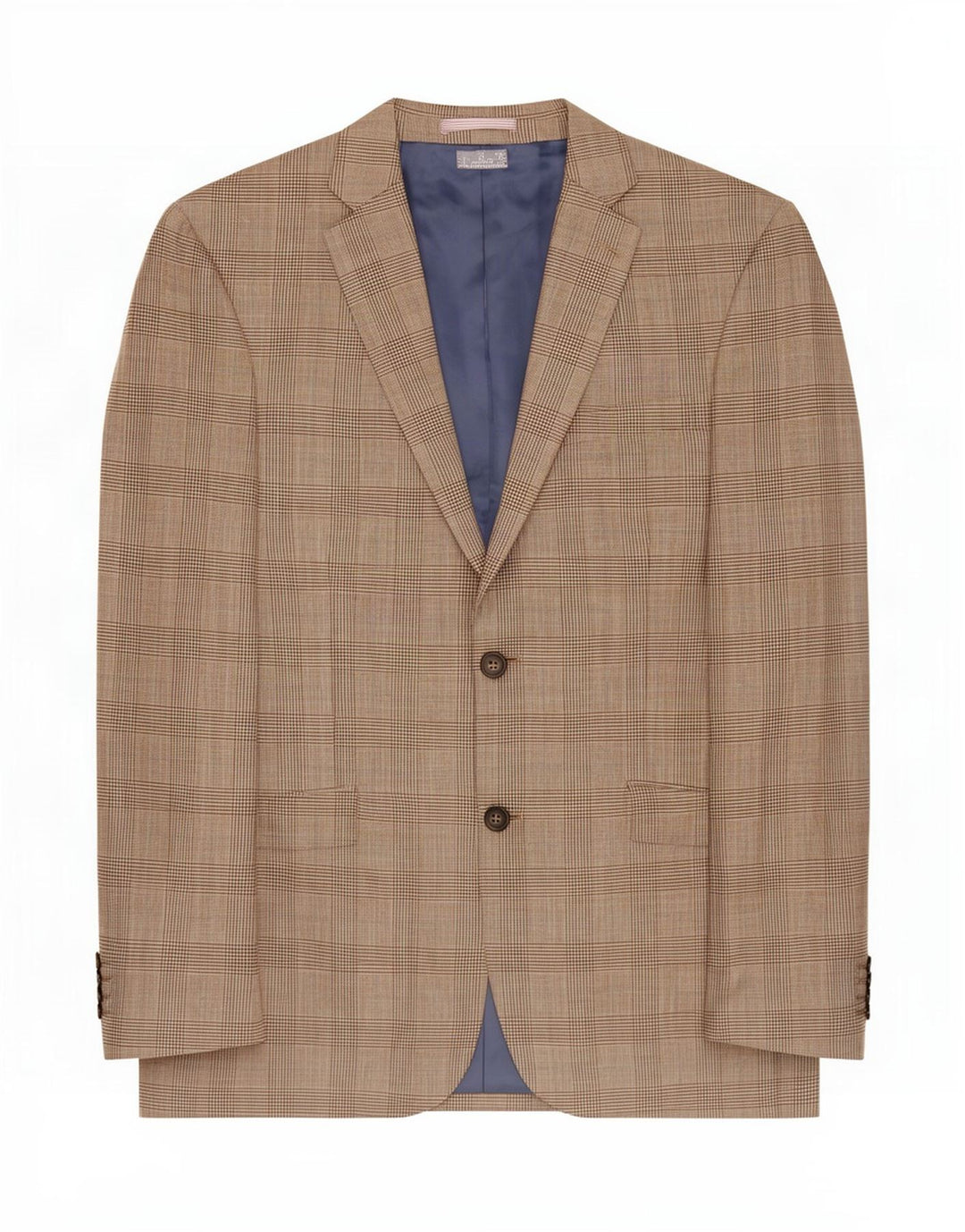 Giacca blazer a 2 bottoni da uomo Marks & Spencer UK 40 a quadri beige medio