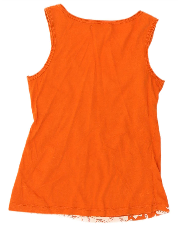 Canotta grafica da donna Zara UK 12 arancione medio floreale