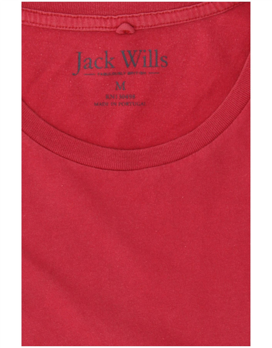JACK WILLS T-shirt da uomo Top rosso medio in cotone