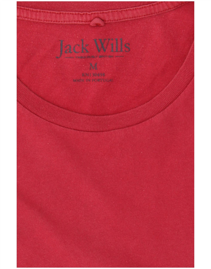 JACK WILLS T-shirt da uomo Top rosso medio in cotone