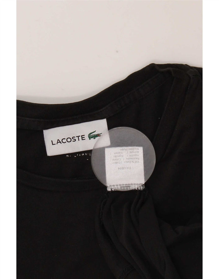 T-shirt da uomo Lacoste Top media in cotone nero