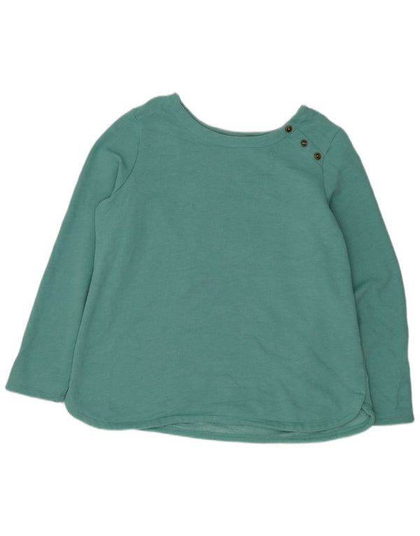IZOD Womens Oversized Sweatshirt Jumper UK 18 XL Turquoise Cotton