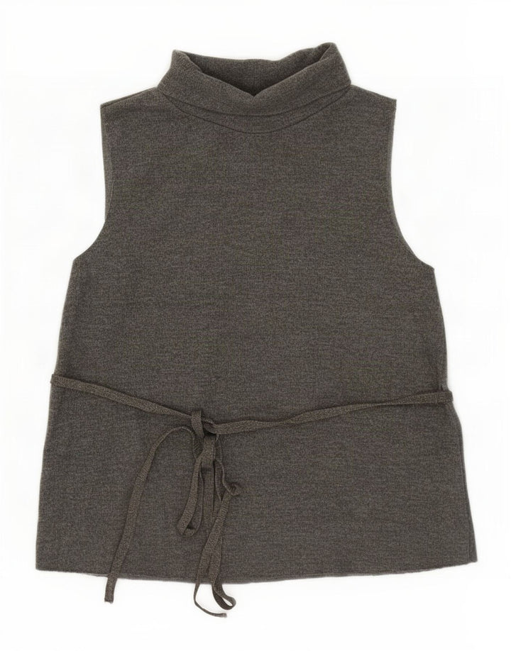 Canotta da donna Zara UK 14 grande cotone kaki