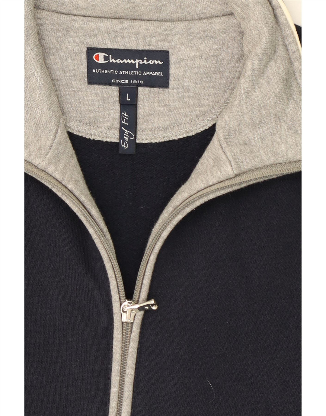 CHAMPION Womens Easy Fit Tracksuit Top Jacket UK 16 Large Navy Blue Vintage Champion and Second-Hand Champion from Messina Hembry 
