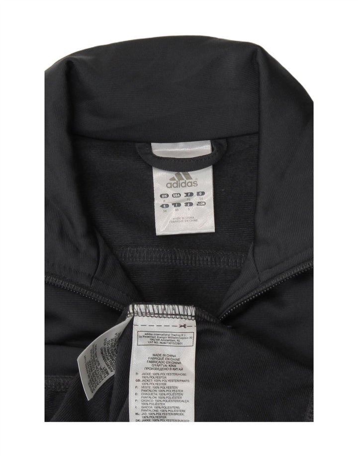 Giacca da tuta da donna dalla vestibilità regolare Adidas UK 8 Small Poliestere grigio