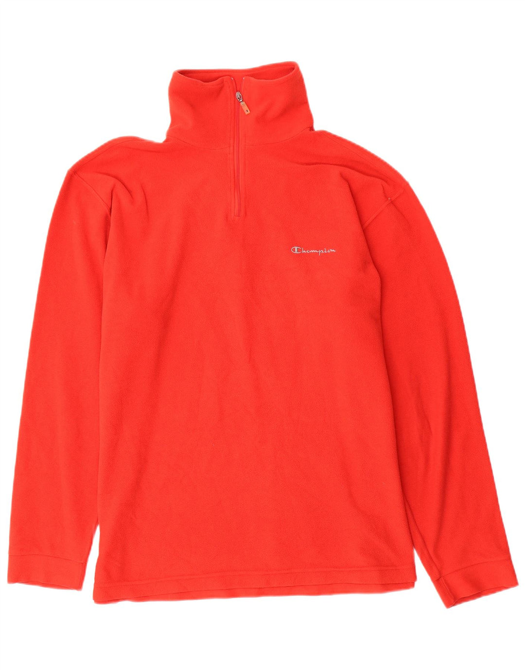 Maglione in pile da uomo con collo e zip CHAMPION XL rosso poliestere