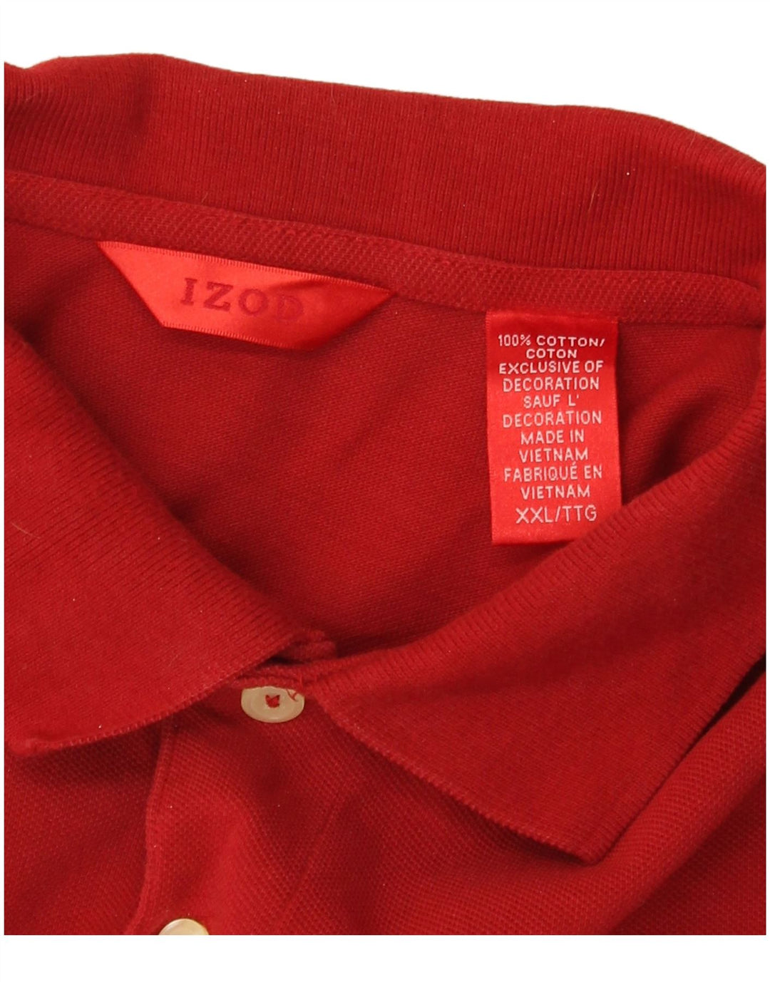 Polo da uomo Izod 2XL in cotone rosso