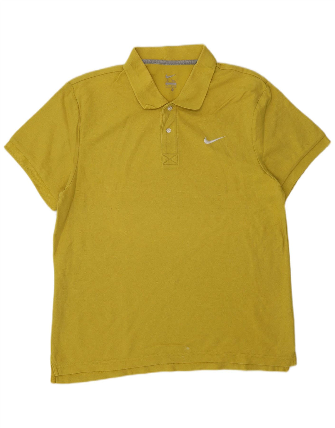Polo NIKE da uomo in cotone giallo medio