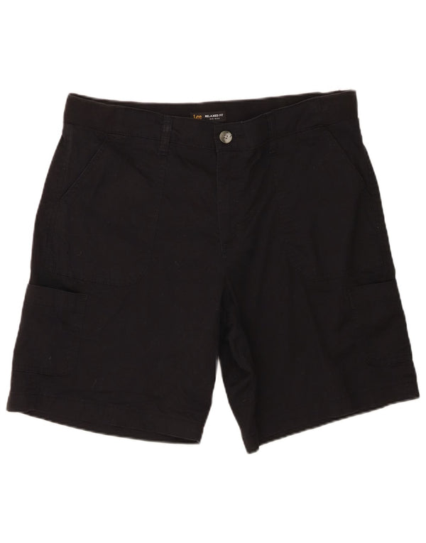 Pantaloncini cargo Lee da donna a vita media con vestibilità rilassata US 14 XL W38 cotone nero
