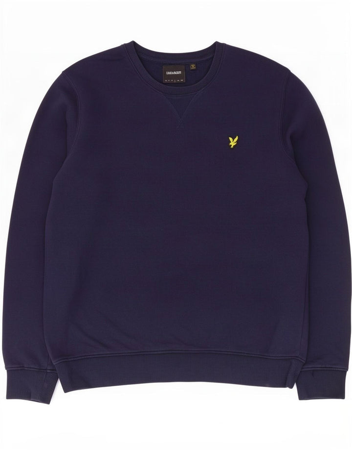 Felpa da uomo Lyle & Scott, grande, in cotone blu navy