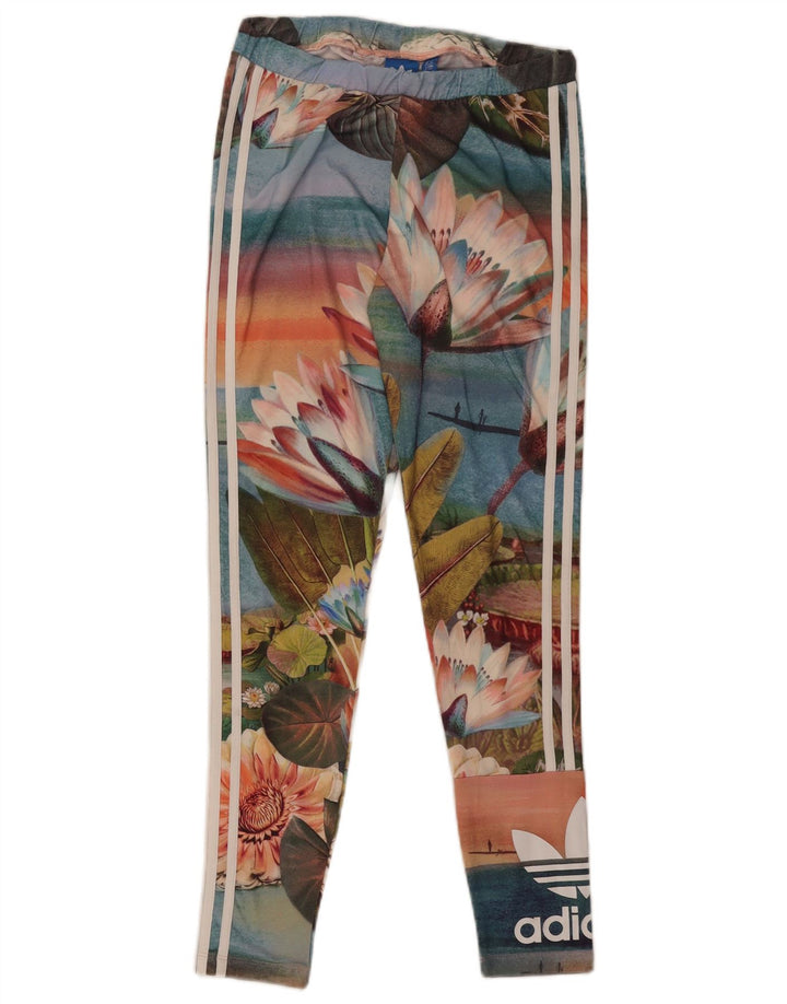 Leggings grafici da donna Adidas UK 10 piccoli floreali multicolori