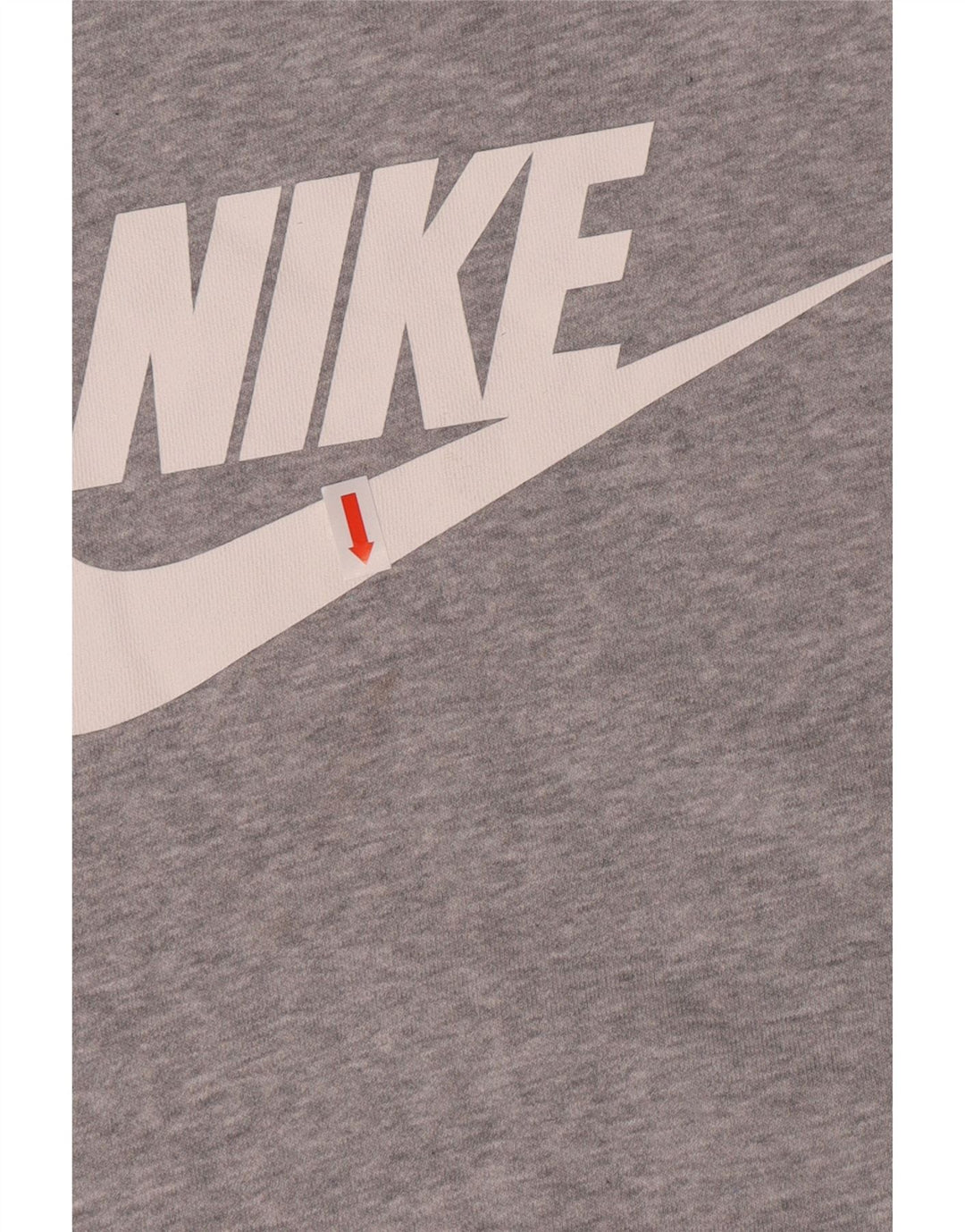 Felpa con grafica Nike da donna, maglione UK 10, piccolo cotone grigio screziato