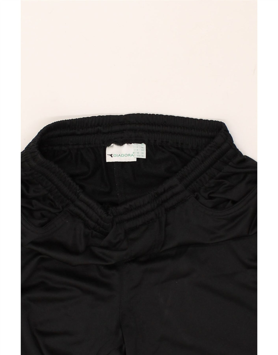 DIADORA Mens Tracksuit Trousers Medium Black Polyester | Vintage Diadora | Thrift | Second-Hand Diadora | Used Clothing | Messina Hembry 