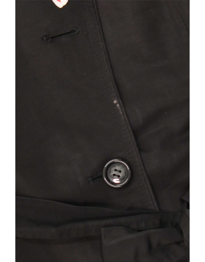 Trench da donna Marks & Spencer UK 10 piccolo poliestere nero