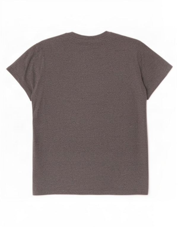 T-shirt grafica da uomo Superdry Top in cotone chiazzato grigio medio