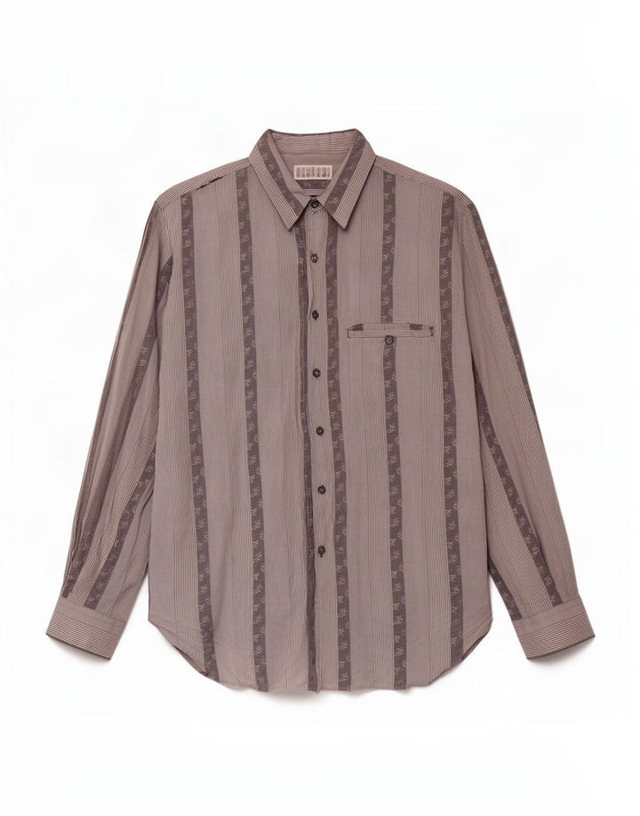 Camicia Casucci Uomo A Righe Grandi Grigie