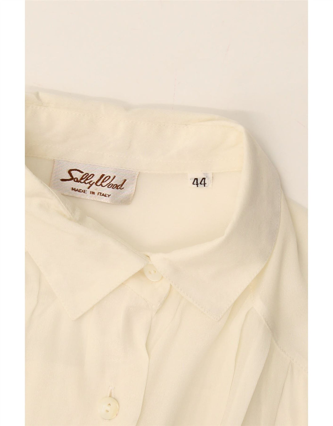 VINTAGE Womens Oversized Sleeveless Shirt Blouse IT 44 Medium White Vintage Vintage and Second-Hand Vintage from Messina Hembry 