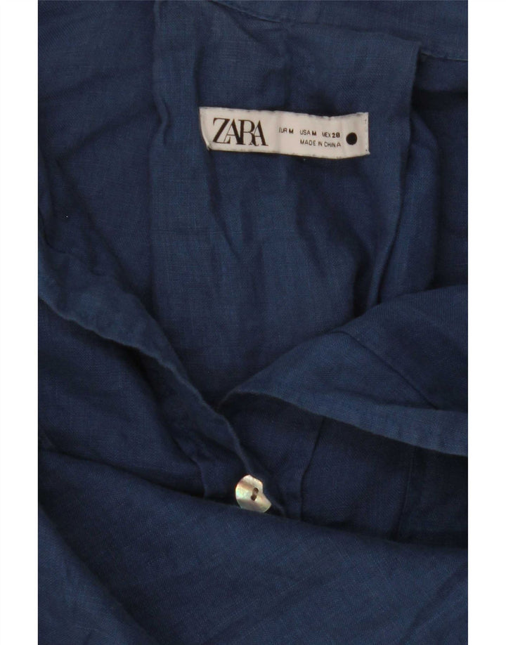 Camicetta oversize a maniche corte da donna Zara UK 14 blu navy medio