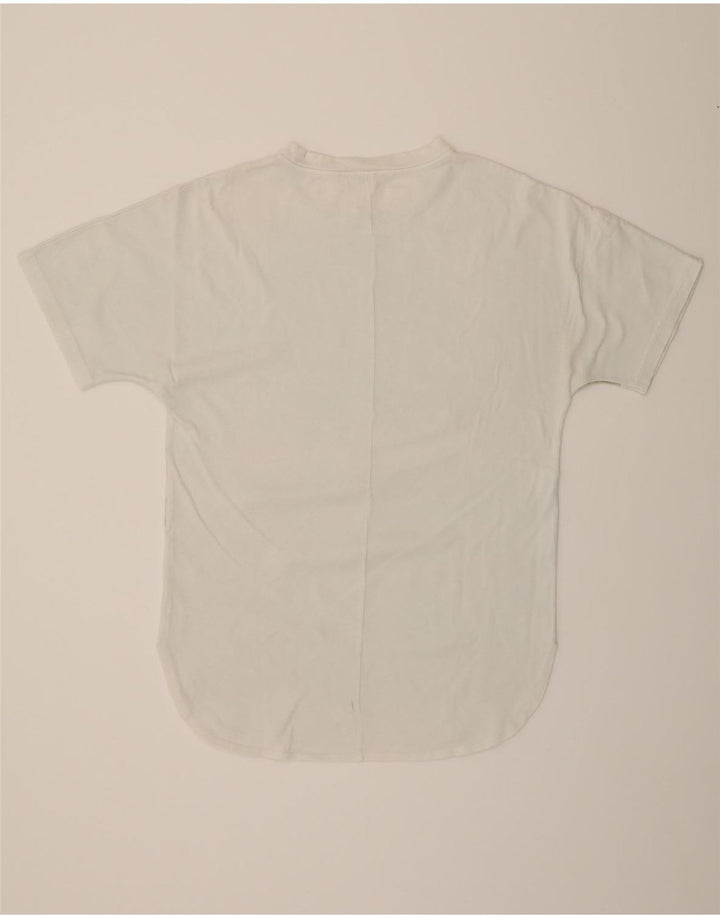 BENETTON Womens Graphic T-Shirt Top UK 14 Medium White Vintage Benetton and Second-Hand Benetton from Messina Hembry 