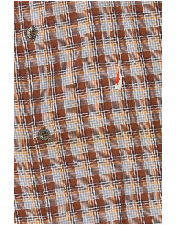 Camicia Trussardi Jeans Uomo 2XL Cotone Check Marrone
