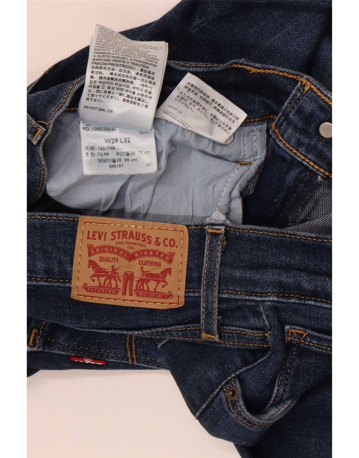 Jeans dritti a vita alta Levi's 724 da donna W29 L29 cotone blu