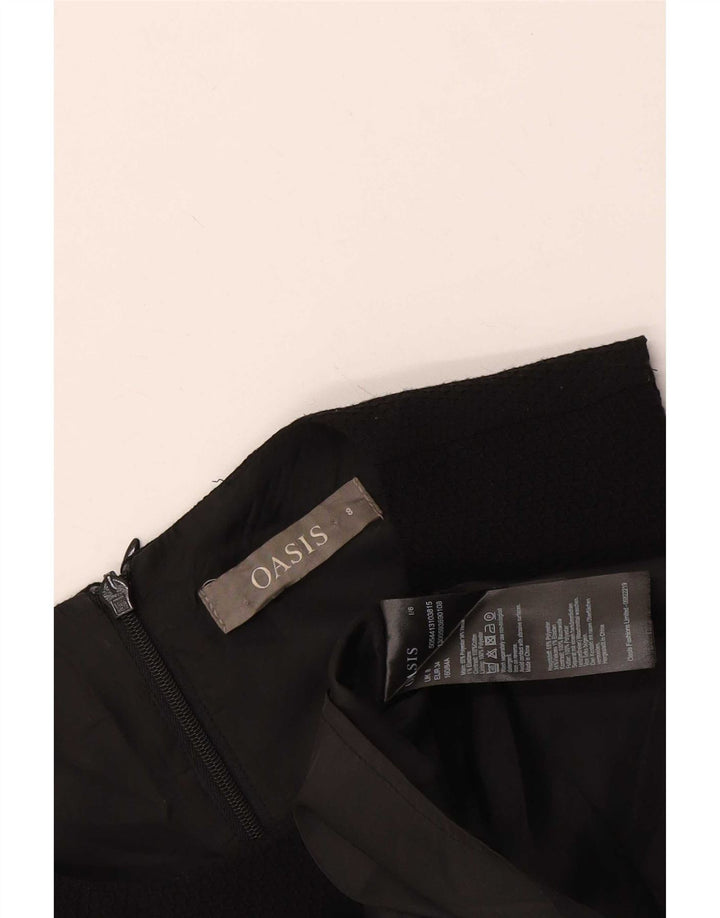 Abito tubino senza maniche da donna Oasis UK 8 piccolo poliestere nero