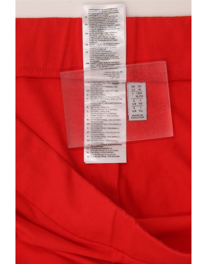 Leggings da donna ADIDAS UK 22 2XL Rosso cotone