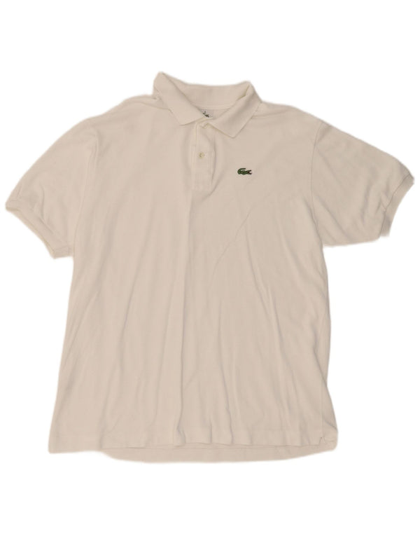 Polo da uomo LACOSTE taglia 6 XL in cotone bianco