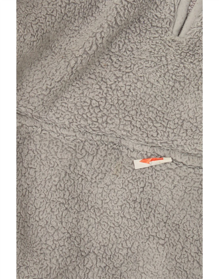 Maglione in pile da donna con collo e zip Fat Face UK 14 grande poliestere grigio