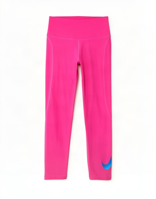 Leggings grafici Nike Dri Fit da donna UK 4 XS poliestere rosa