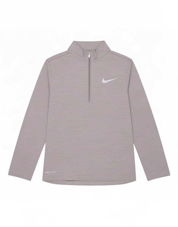 Maglia della tuta pullover Nike da ragazzo Dri Fit 4-5 anni piccola grigia chiazzata