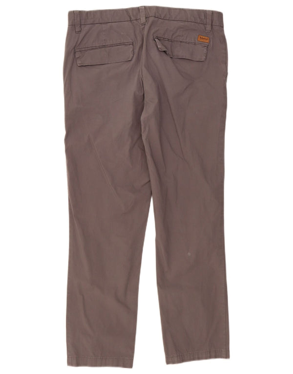 Pantaloni chino dritti da uomo Timberland W34 L29 cotone grigio