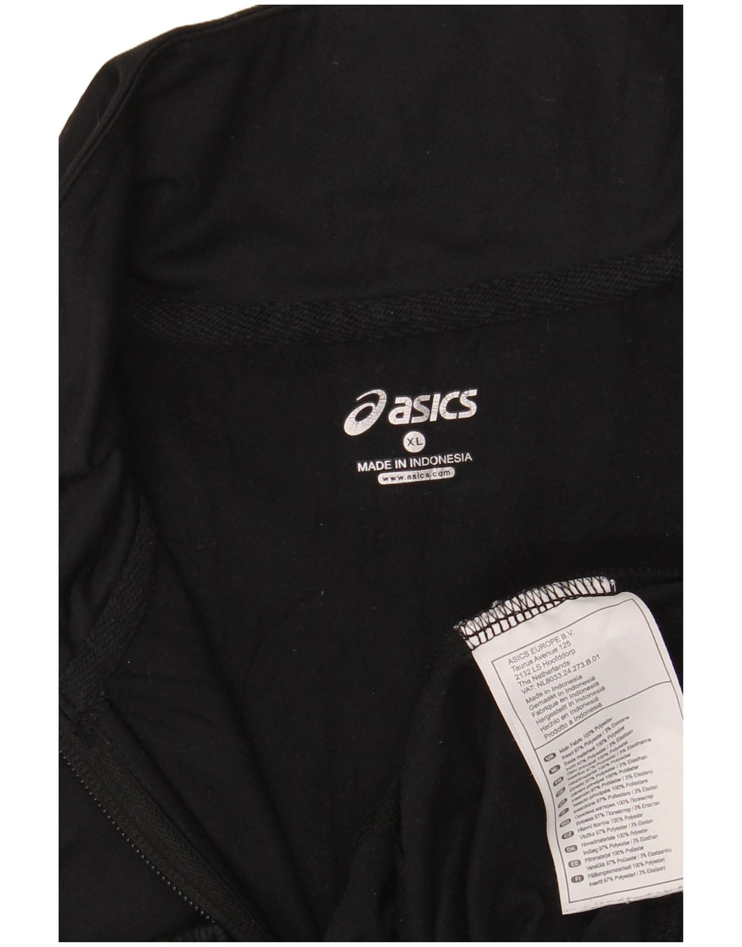 Giacca da tuta da donna Asics UK 18 XL Poliestere color block nero