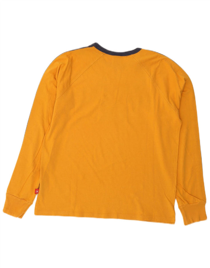 Converse Top grafico da uomo a maniche lunghe piccolo in cotone giallo