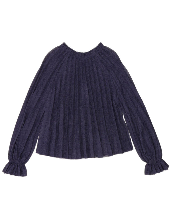 Camicetta oversize a maniche lunghe da donna Zara UK 10 Small Blu Navy