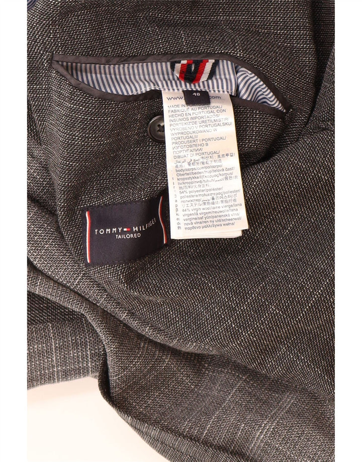 TOMMY HILFIGER Giacca blazer sartoriale da uomo a 2 bottoni IT 48 Grigio medio