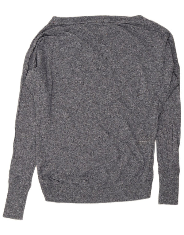 Felpa oversize da donna Superdry Maglione UK 6 XS Cotone chiazzato grigio