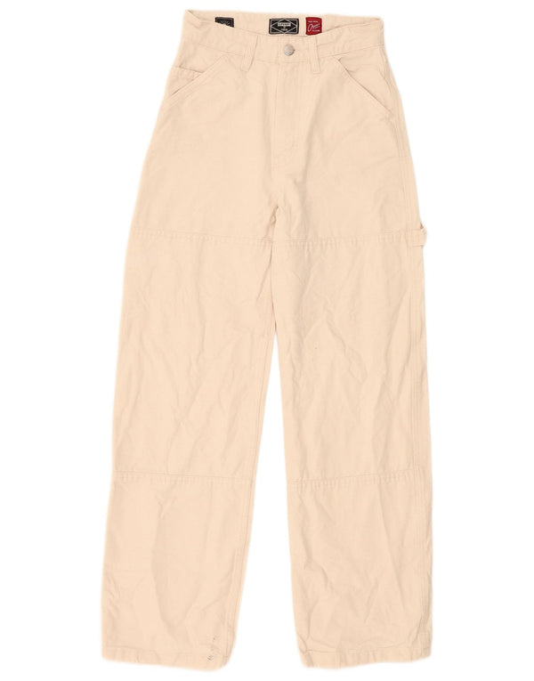 Pantaloni cargo dritti da donna Superdry W26 L30 Beige