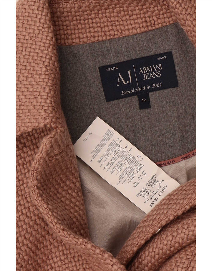 Giacca blazer in maglia da donna a 4 bottoni Armani Jeans EU 42 grande acrilico marrone