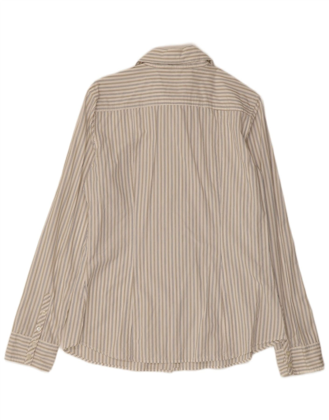 Camicia da donna Benetton UK 14 Cotone a righe grandi bianco sporco