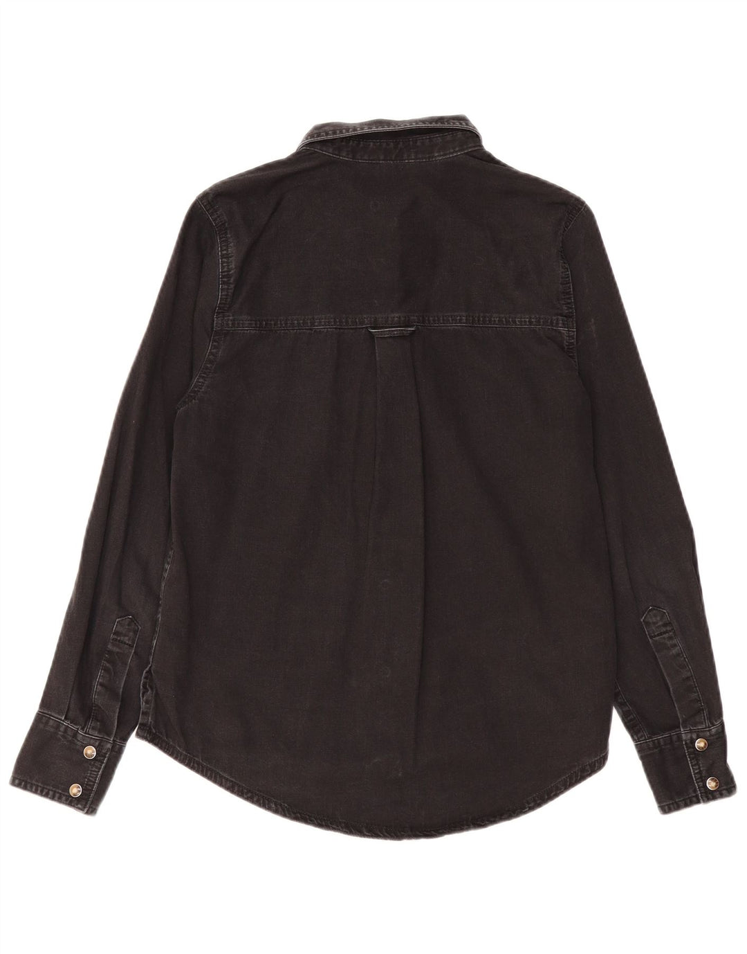 MARKS & SPENCER Camicia di jeans da donna UK 8 piccola in cotone nero