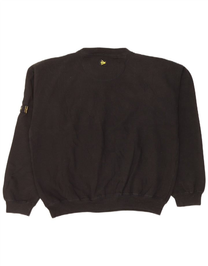 Felpa grafica da uomo Dunlop Jumper XL in cotone nero