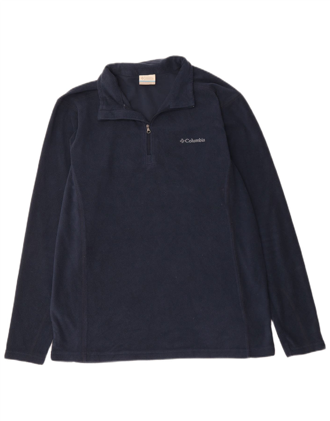Maglione in pile da uomo Columbia con zip e collo, grande, in poliestere blu navy