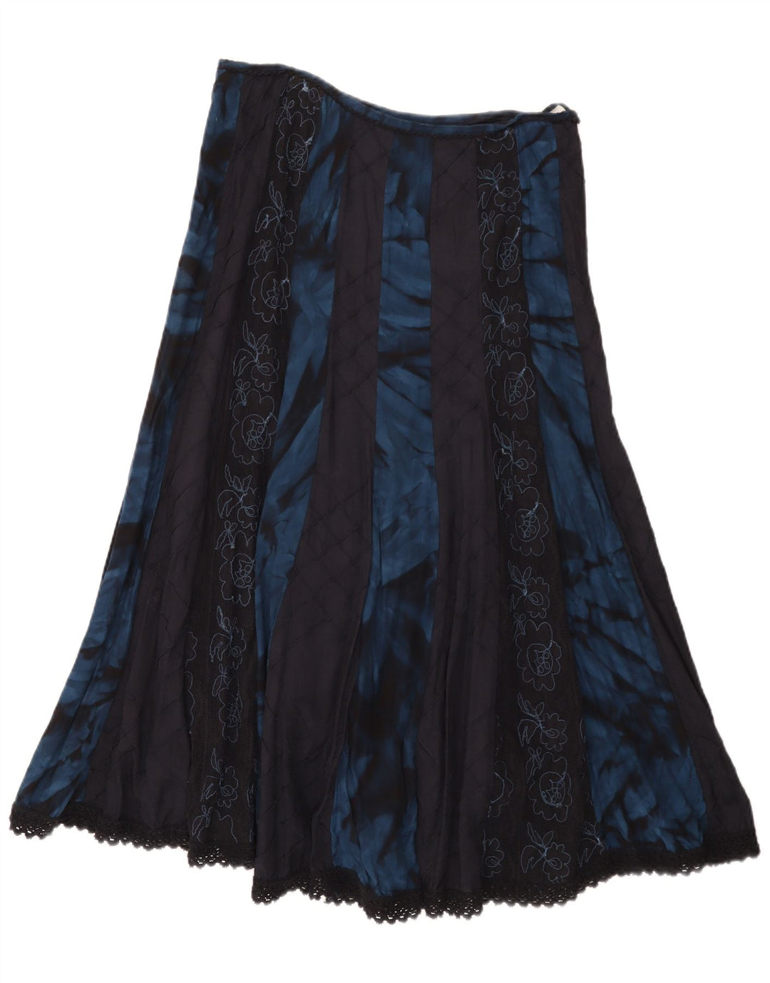 Gonna a trapezio Marks & Spencer da donna Per Una UK 12 media W32 blu floreale